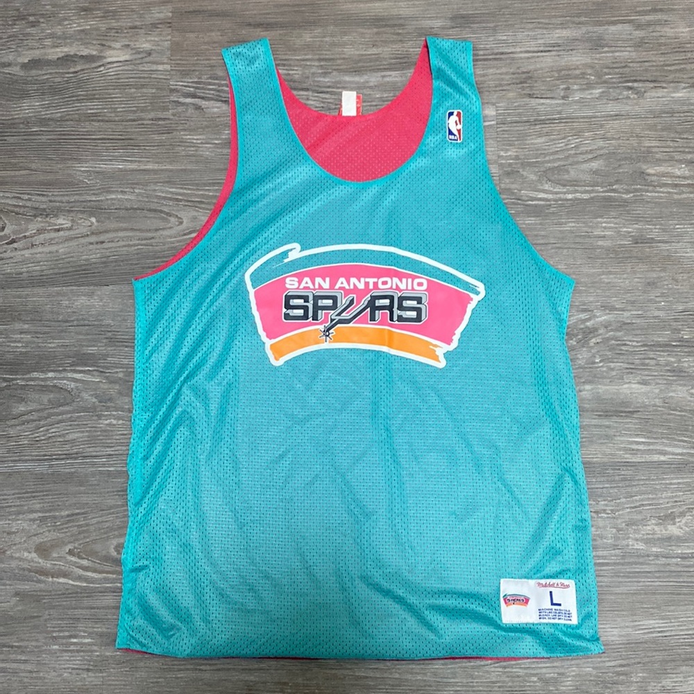 San Antonio Spurs NBA reversible mesh jersey large